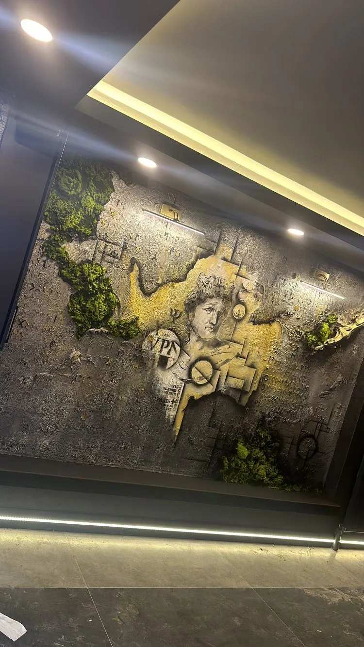 Bursa sanatsal duvar boyası dekorasyon uygulaması