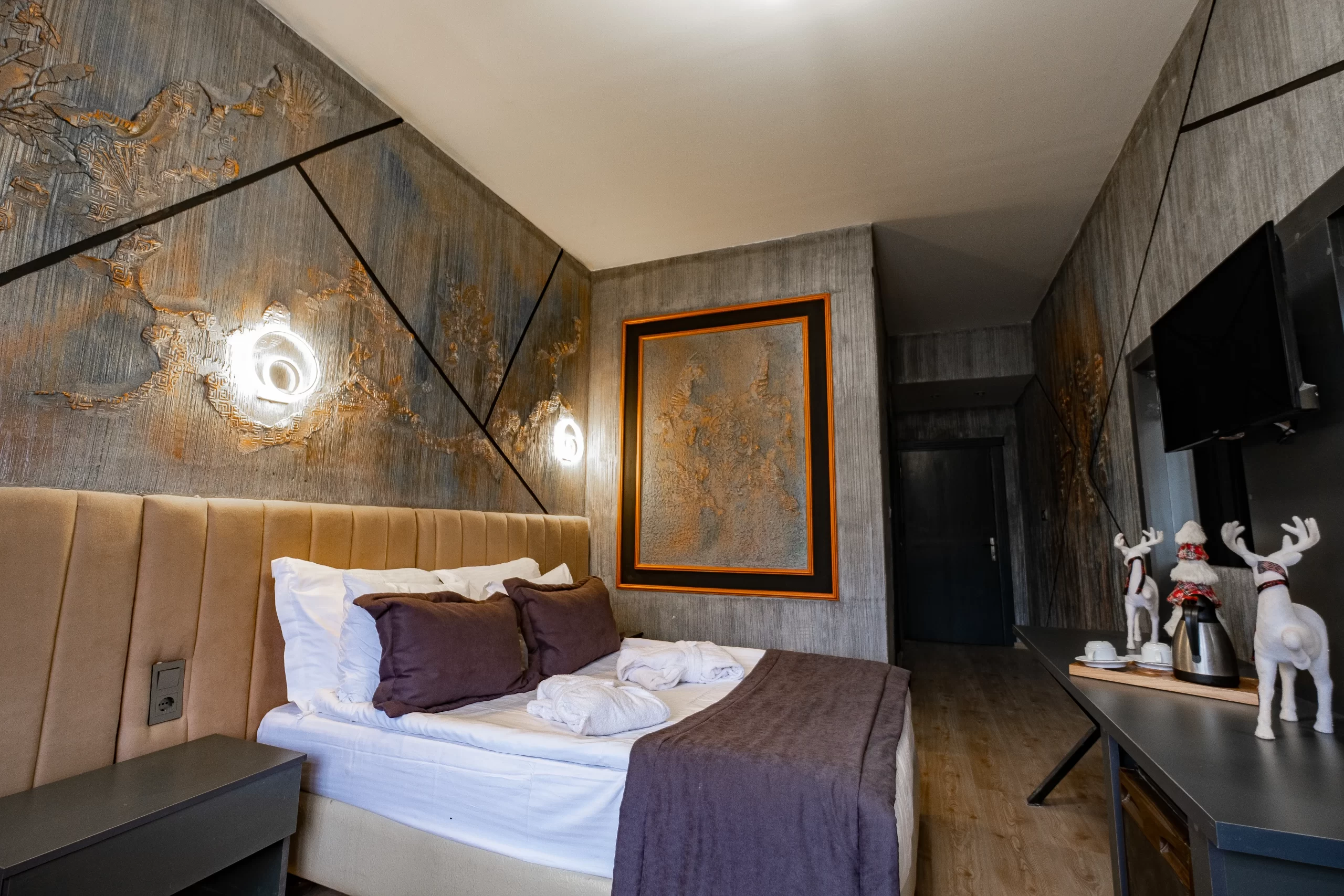 Yatak odası için en güzel duvar çıta tasarımları